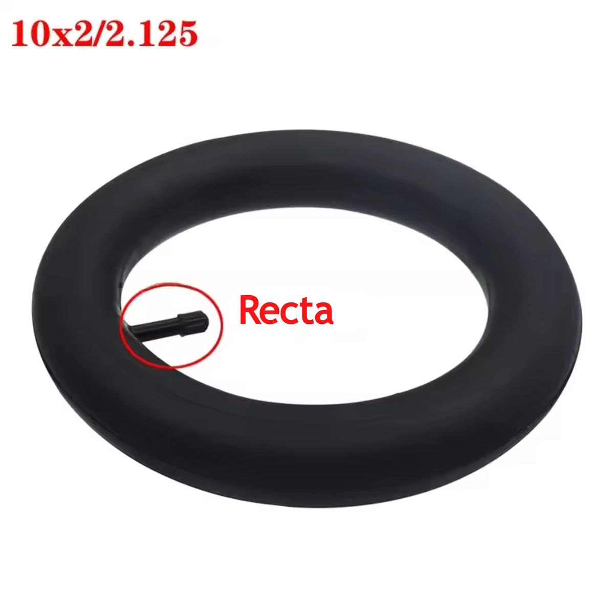 GENERICO - Camara 10 x 2.125 Rueda Neumatico Scooter Valvula Recta