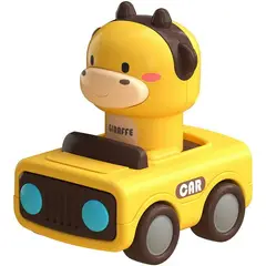 DANWEILE - Coche de inercia animal de prensa para niños - Amarillo