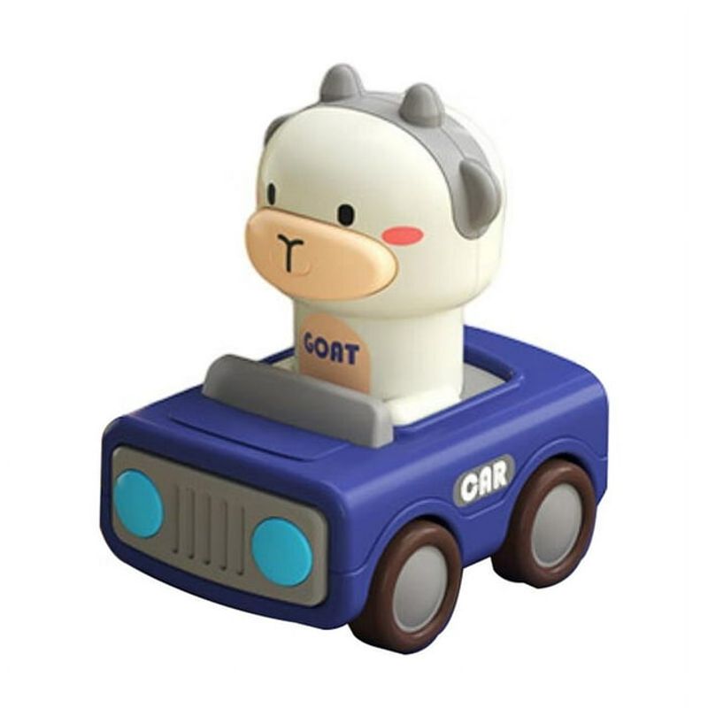 DANWEILE - Coche de inercia animal de prensa para niños - Azul