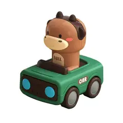 DANWEILE - Coche de inercia animal de prensa para niños - Naranja