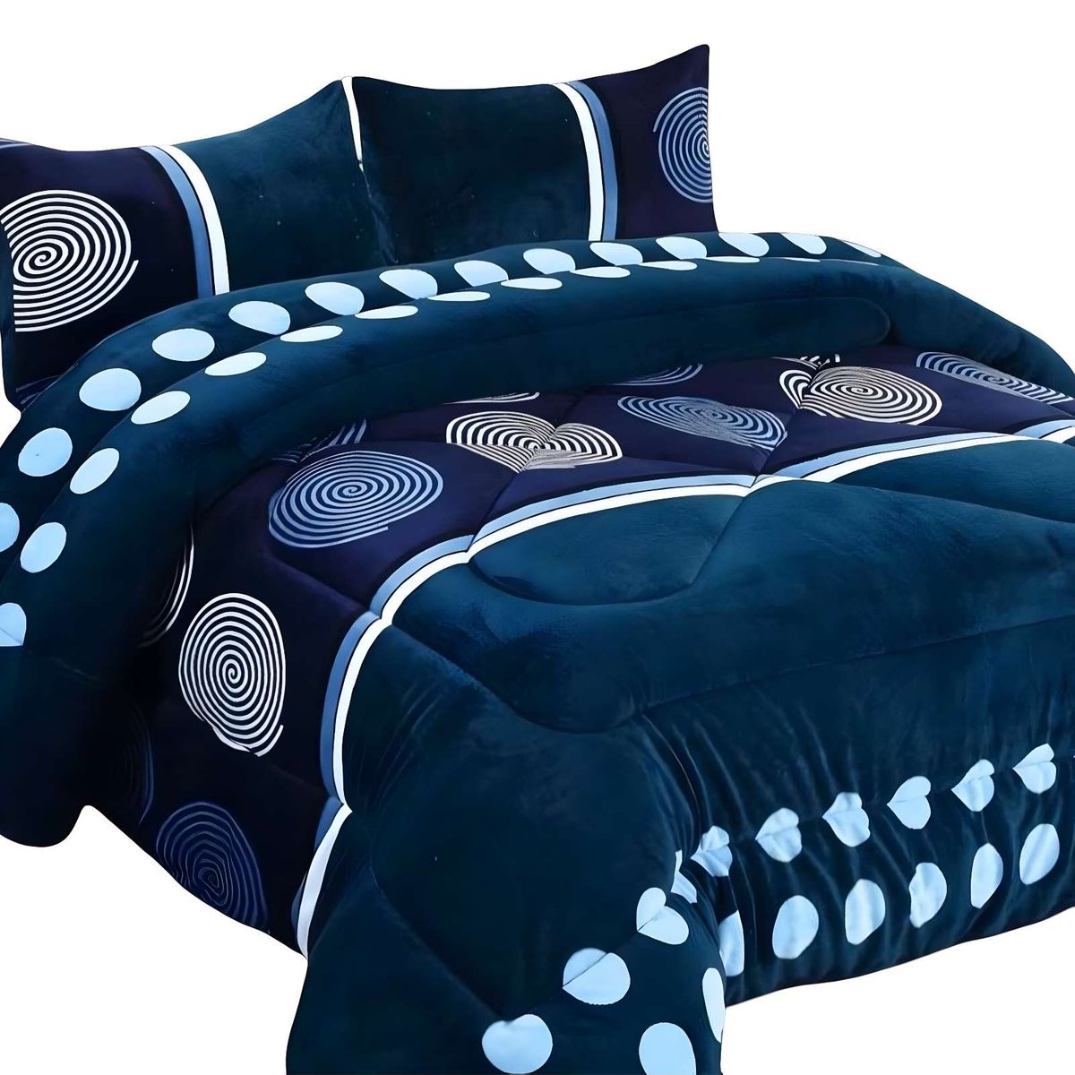 GENERICO - CUBRECAMA CHIPORRO 2 PLAZAS CIRCULOS