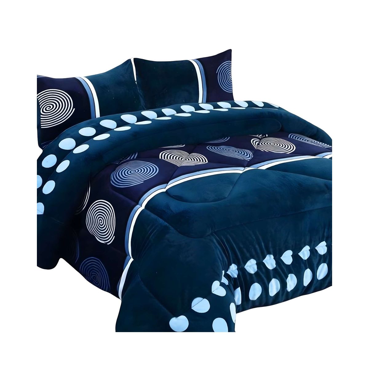 GENERICO - CUBRECAMA CHIPORRO 2 PLAZAS CIRCULOS