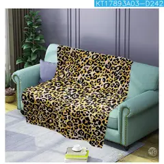DANWEILE - Manta 3D con Estampado de Leopardo 130 x 150cm.