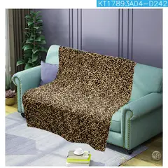 DANWEILE - Manta 3D con Estampado de Leopardo 130 x 150cm
