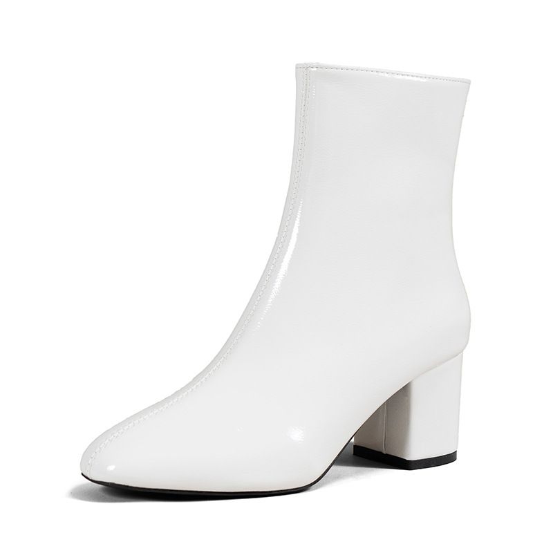 BLWOENS - Zapatos BOTAS cortas de invierno para mujeres - Blanco