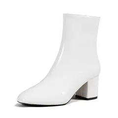 BLWOENS - Zapatos BOTAS cortas de invierno para mujeres - Blanco
