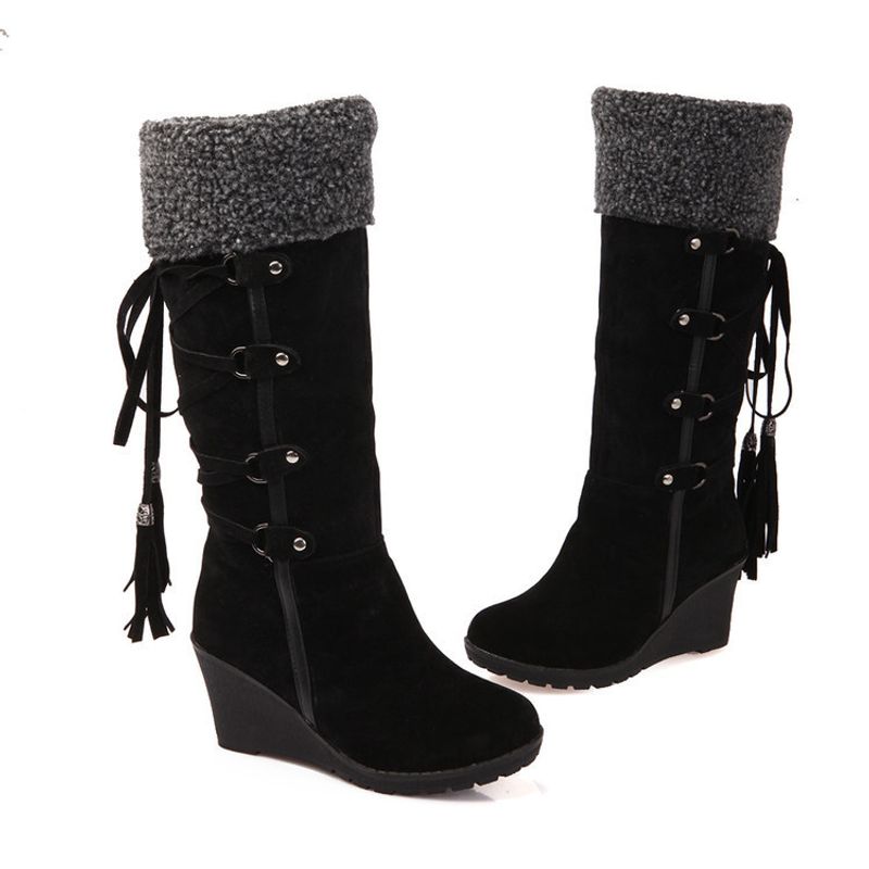BLWOENS - Botas para Mujer-Negro