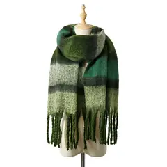 BLWOENS - Bufanda de mujer de invierno - Verde