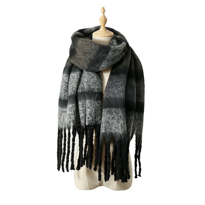 BLWOENS - Bufanda de mujer de invierno - Negro