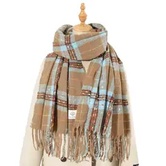 BLWOENS - Bufanda de mujer de invierno - Marrón