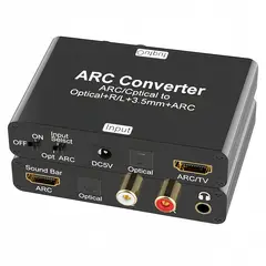 RENVMEXY - Convertidor HDMI ARC a Óptico y RCA 71 Canales - AY133 Negro