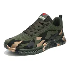 TIOZONEY - Zapatillas con malla y diseño camuflado​