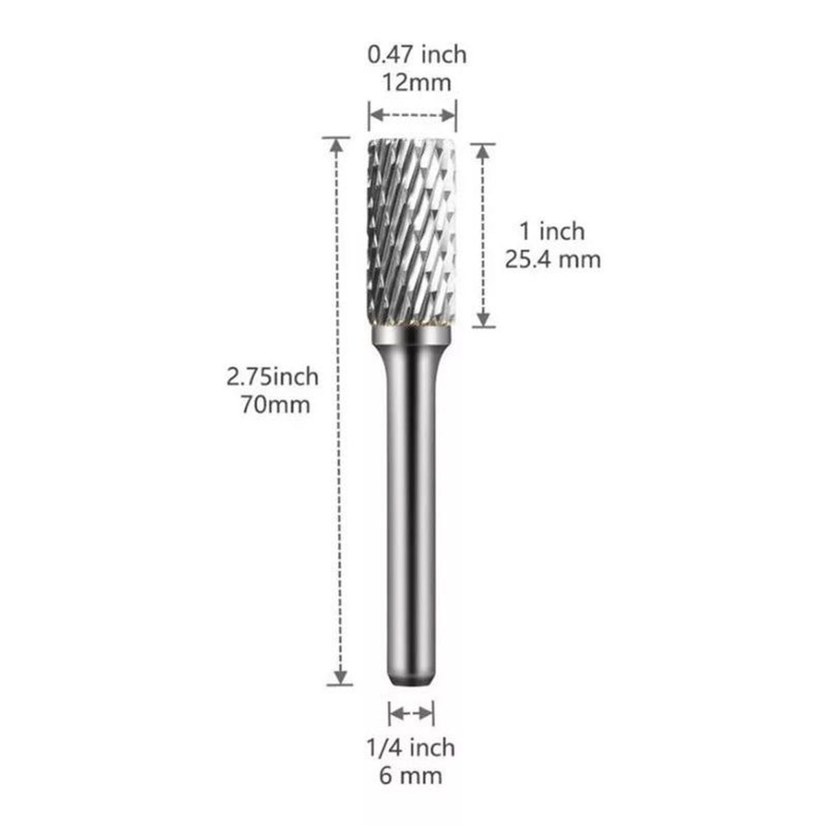 GENERICO - Lima Rotativa Fresa Broca Carburo Tungsteno Para Metal Duro