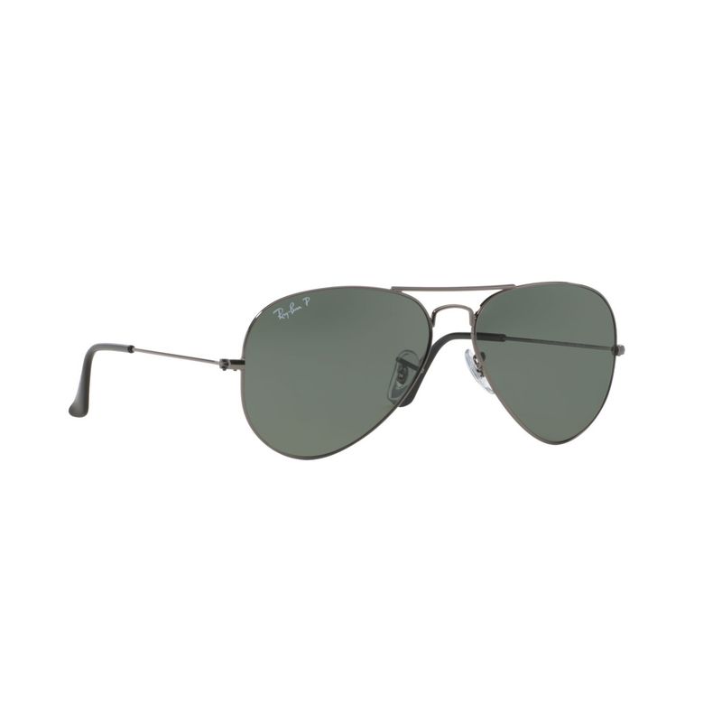 RAY BAN - Lentes de Sol RB3025 Aviator  Plateado Mate Polarizados Verde