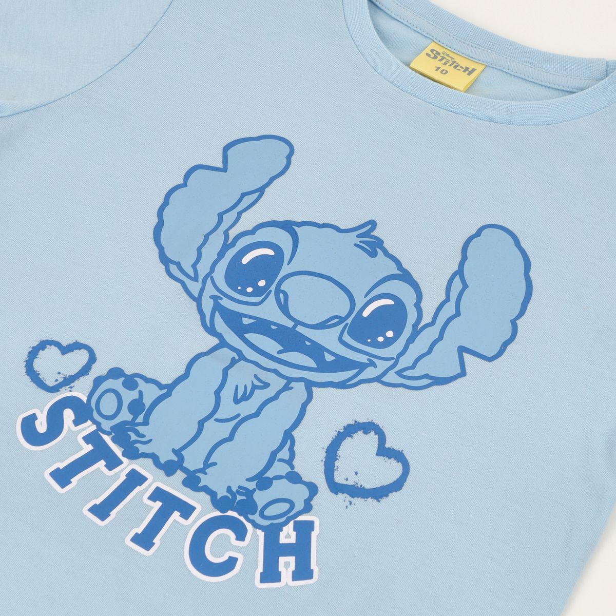 DISNEY - Conjunto Pijama Niña Lilo & Stitch Mono Celeste Disney