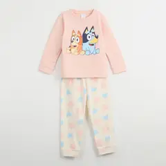 BLUEY - Pijama Niña Flowers Rosado