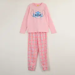DISNEY - Conjunto Pijama Niña Lilo & Stitch Head Rosado