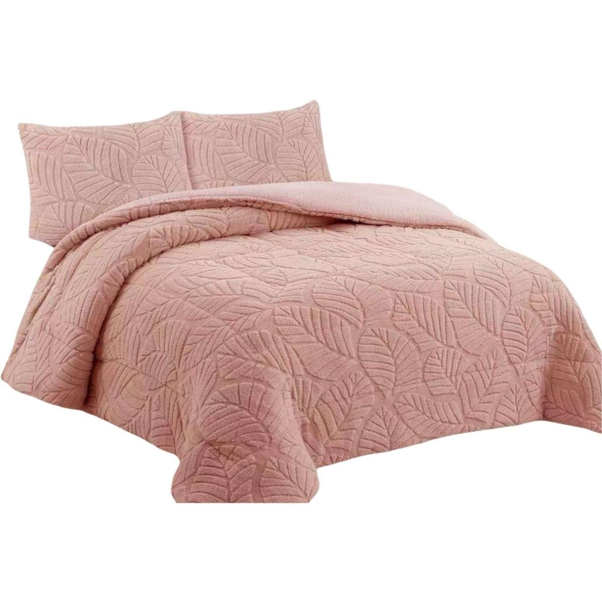 GENERICO - CUBRECAMA DISEÑO 2025 CON CHIPORRO SUPER KING 250 CM X 270 CM ROSA.