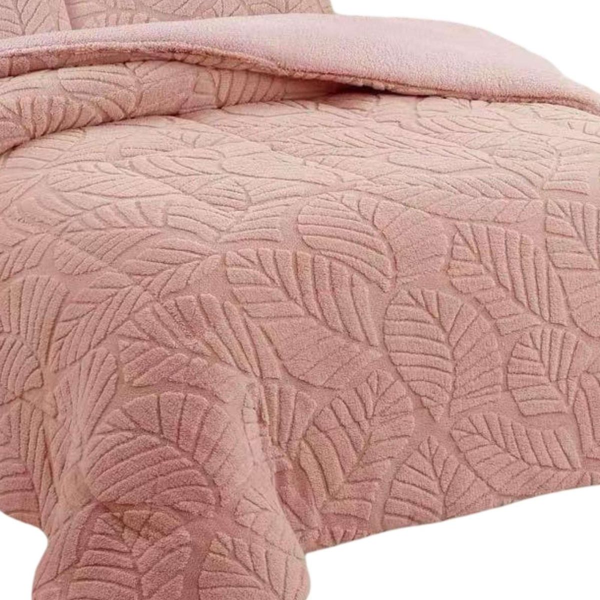 GENERICO - CUBRECAMA DISEÑO 2025 CON CHIPORRO SUPER KING 250 CM X 270 CM ROSA.