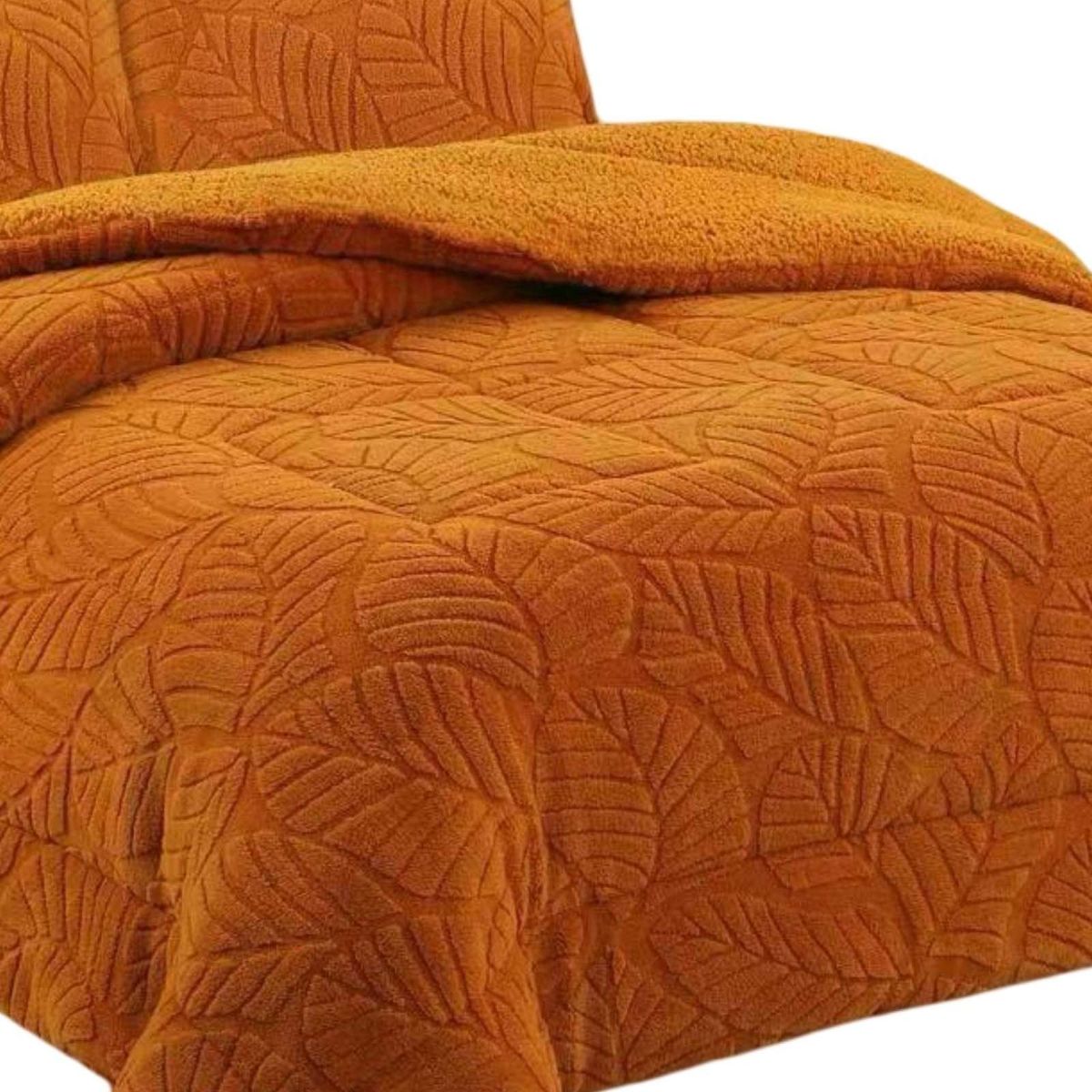 GENERICO - CUBRECAMA DISEÑO 2025 CON CHIPORRO SUPER KING 250 CM X 270 CM NARANJA