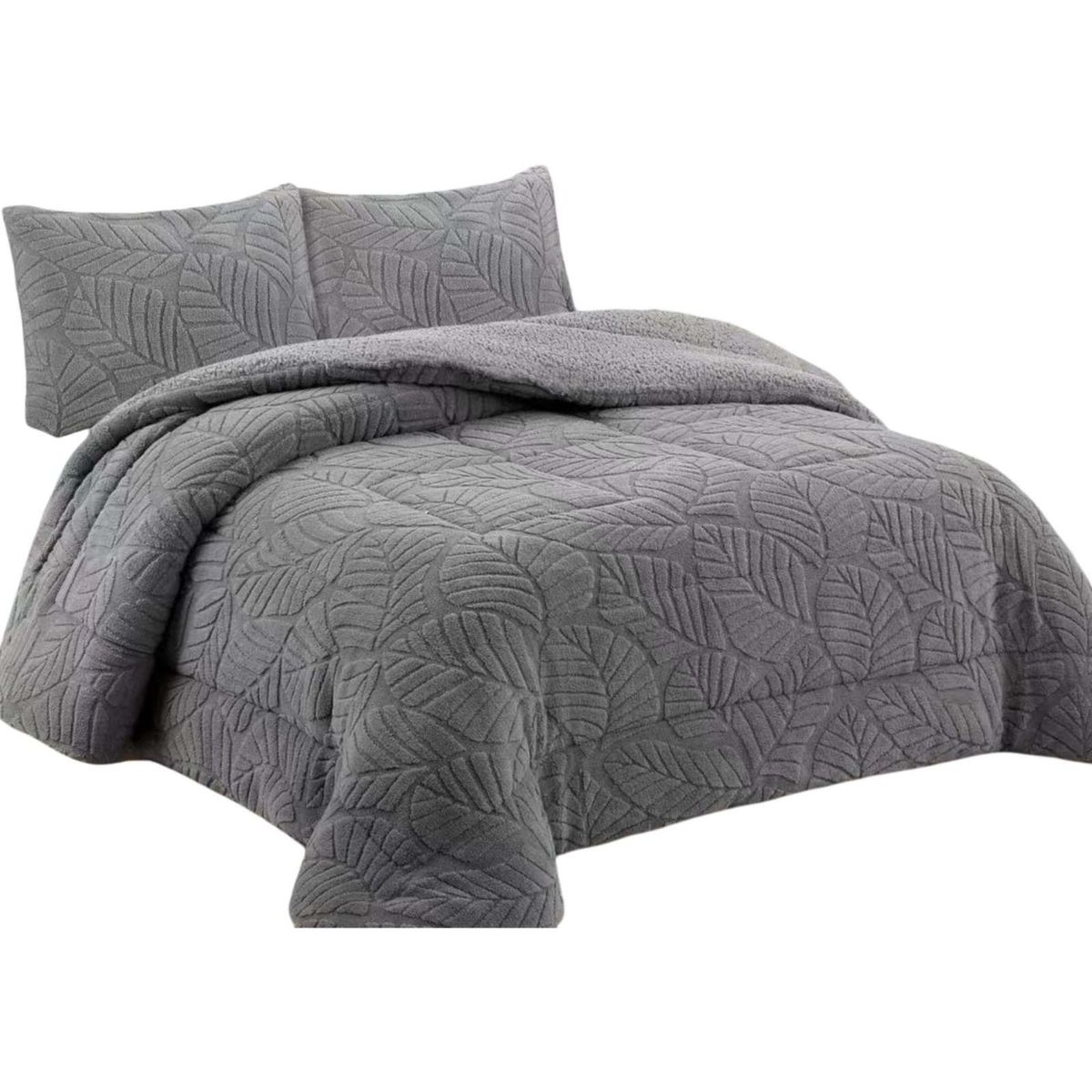 GENERICO - CUBRECAMA DE INVIERNO 2025 CON CHIPORRO 2 PLAZA GRIS.