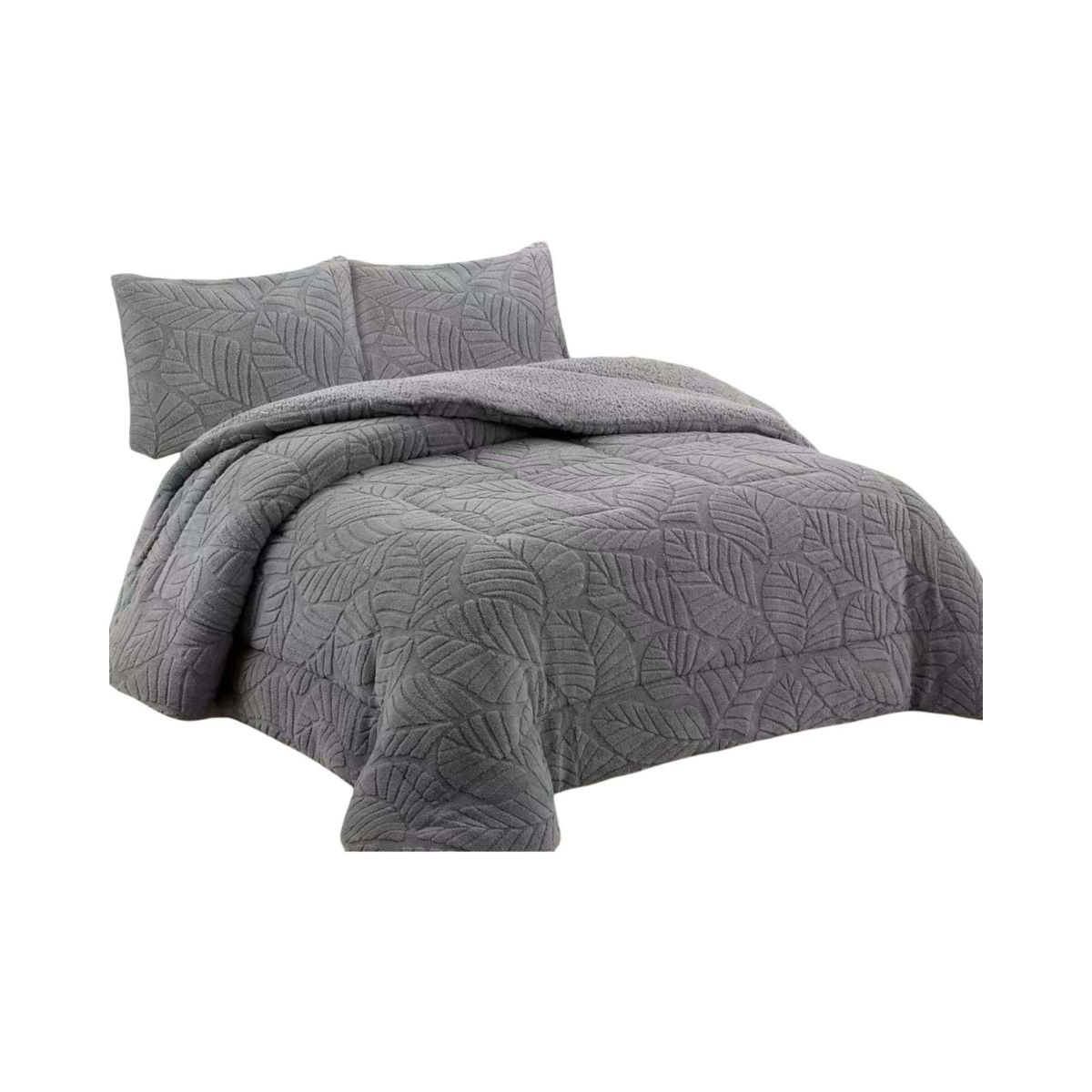 GENERICO - CUBRECAMA DE INVIERNO 2025 CON CHIPORRO 2 PLAZA GRIS.