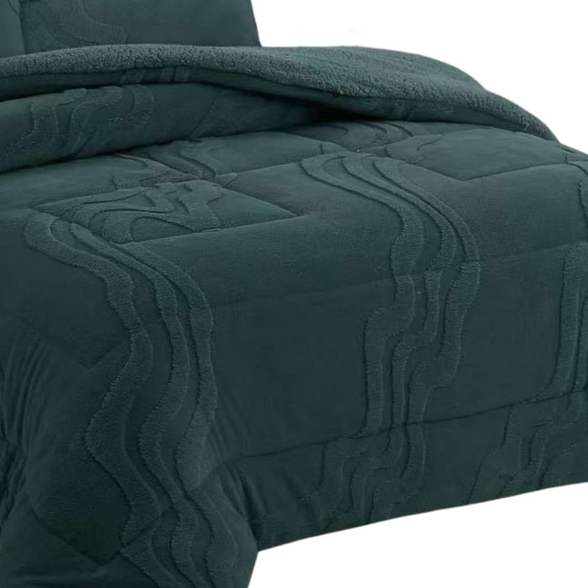 GENERICO - CUBRECAMA DISEÑO 2025 CON CHIPORRO SUPER KING 250 CM X 270 CM COLOR GRAFITO.