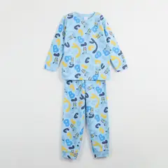 BLUEY - Pijama Niño Letras Celeste