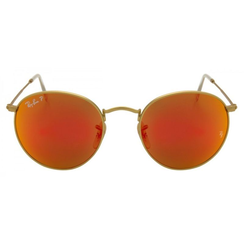 RAY BAN - Lentes de Sol RB3447 Round Metal Legend  Dorado Rojo Flash