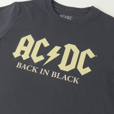 Imagen 2 del producto Polera Manga Corta Hombre Black And Black Gris AC/DC