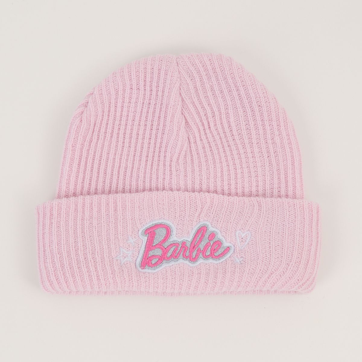 BARBIE - Gorro Niña Corazones Rosado Barbie