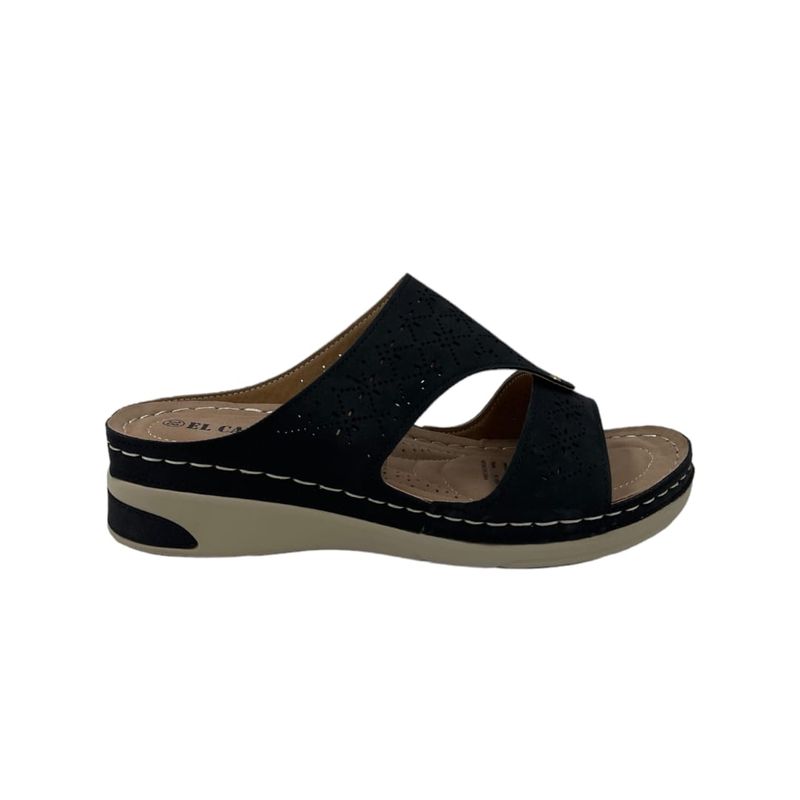 HERIEL - Sandalia Negra Plataforma Mujer
