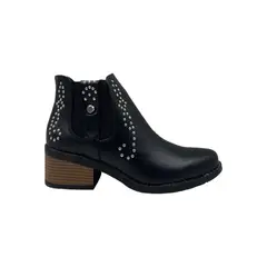 HERIEL - Botín Negro Tachas Mujer.