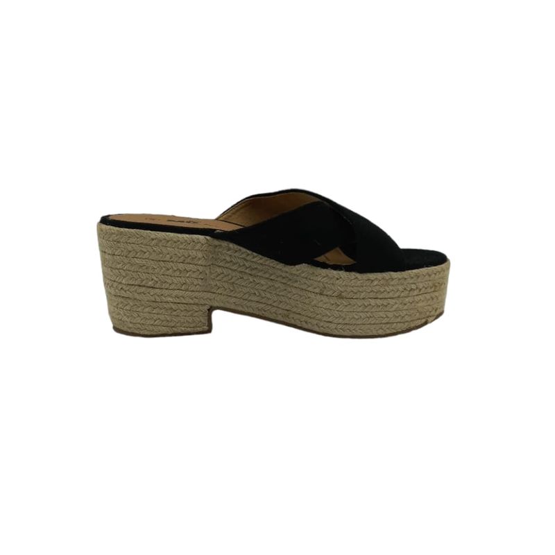 HERIEL - Sandalia Negra Plataforma Mujer