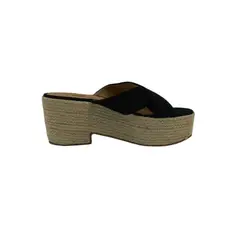 HERIEL - Sandalia Negra Plataforma Mujer