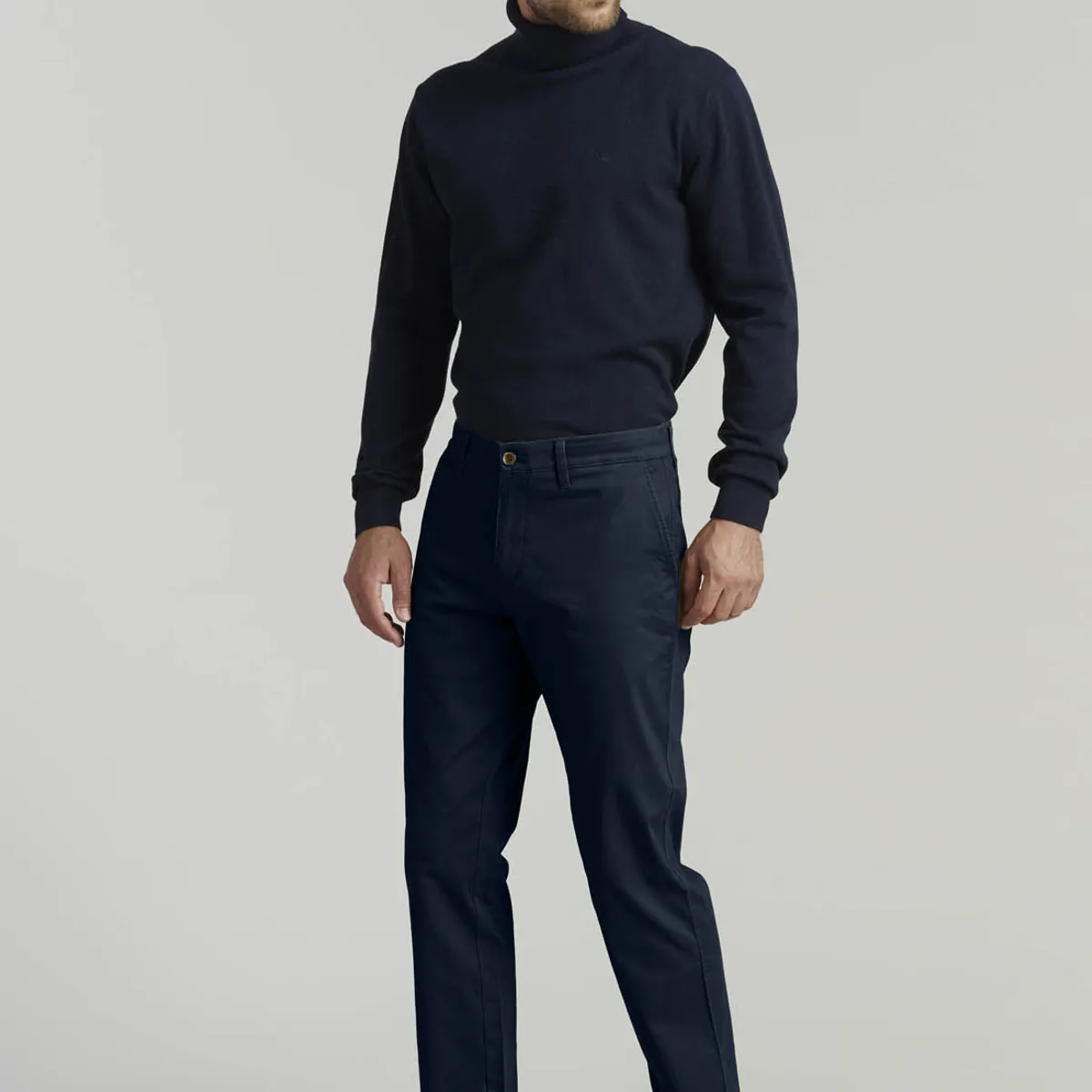 FEROUCH - Pantalón Twill Without Pleats L/31 Business Azul Ferouch