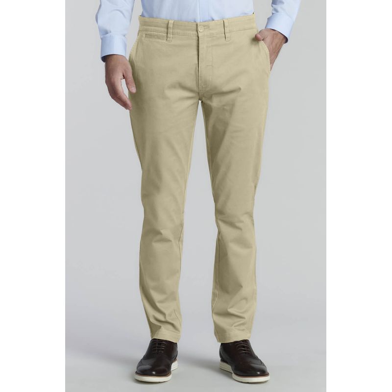 FEROUCH - Pantalón Twill Slim 33 Business Beige Ferouch
