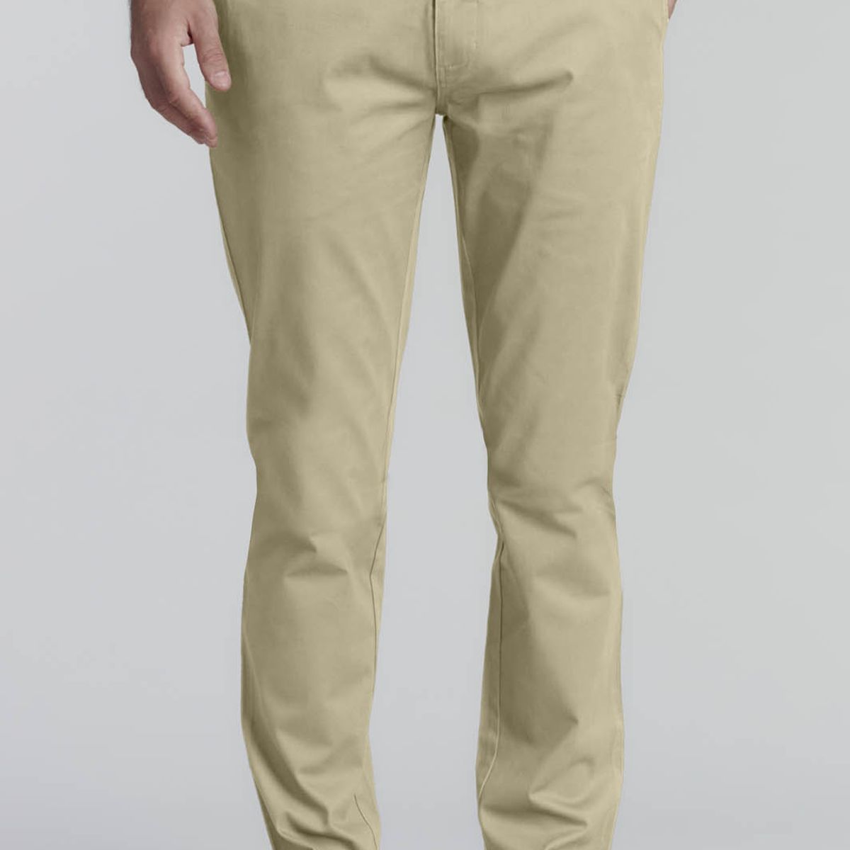 FEROUCH - Pantalón Twill Slim /33 Business Beige Ferouch