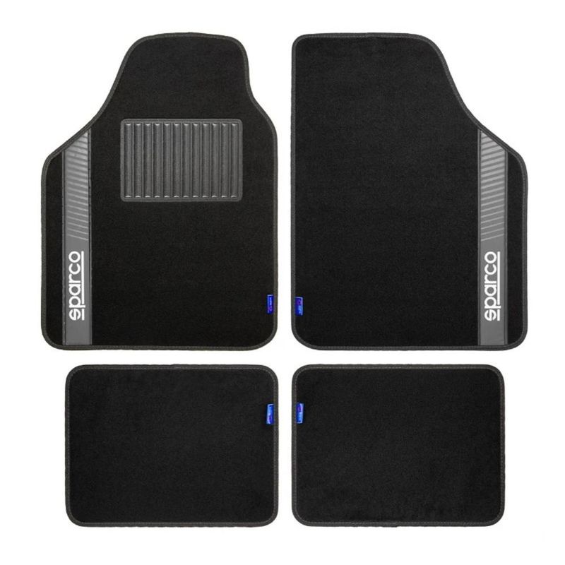 SPARCO - Set alfombras Sparco para auto diseño ergonómico resistente - Negro