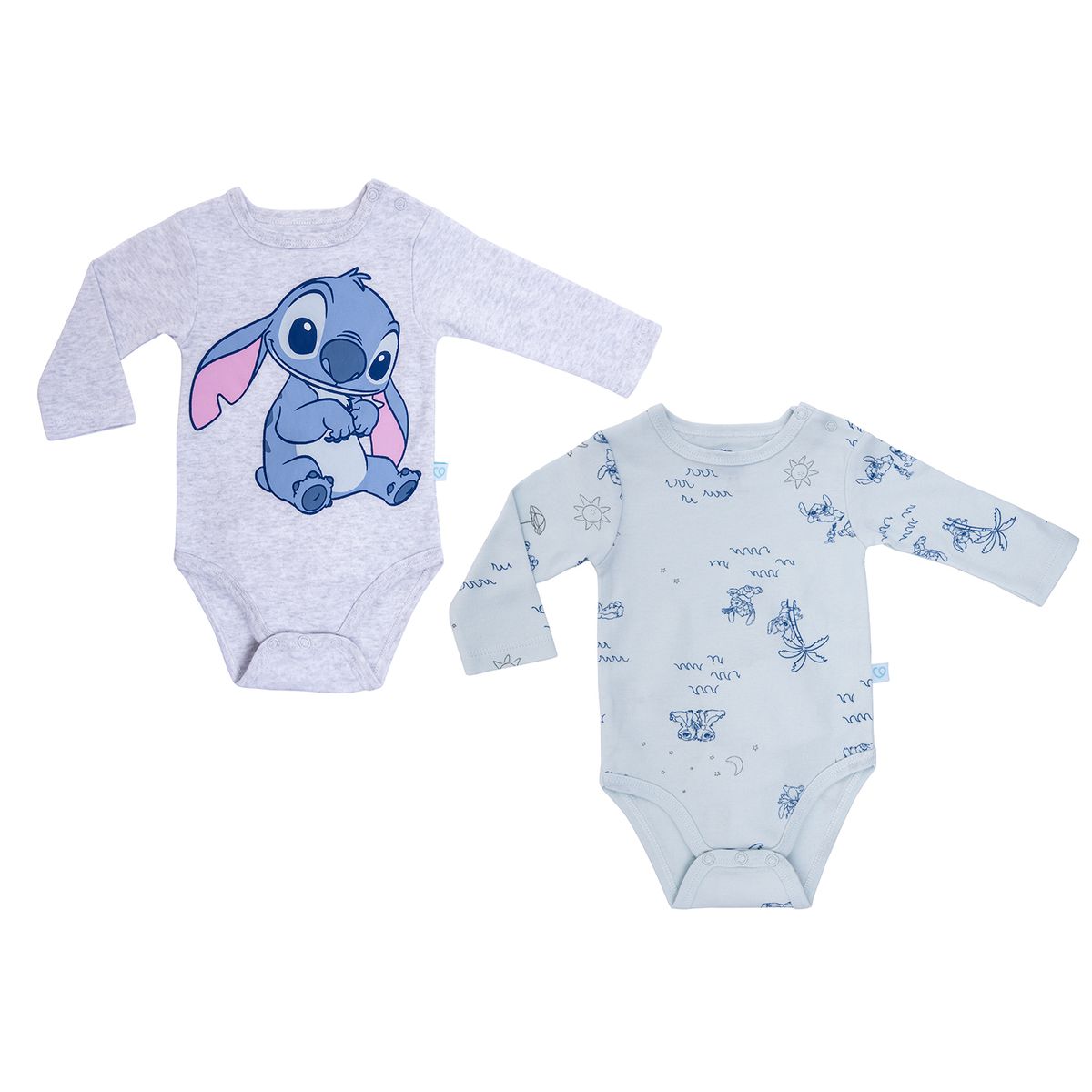 BAMBINO - Set X2 Body Manga Larga Stich Unisex 6-9 Meses