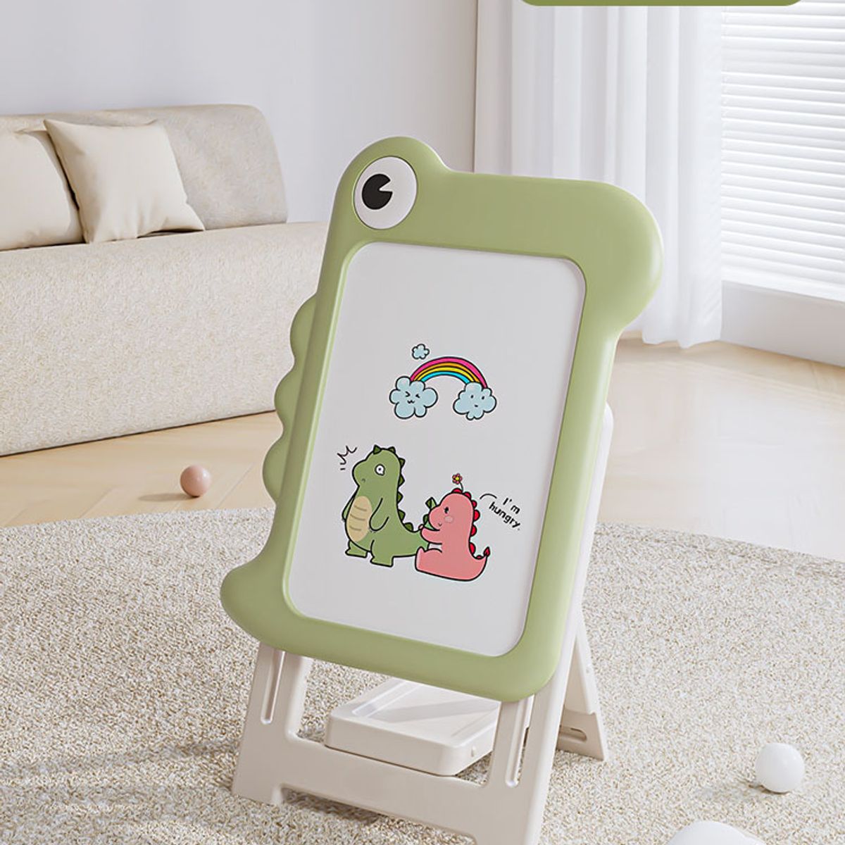 GENERICO - Pizarra Magnética Verde Para Niños Con Altura Ajustable