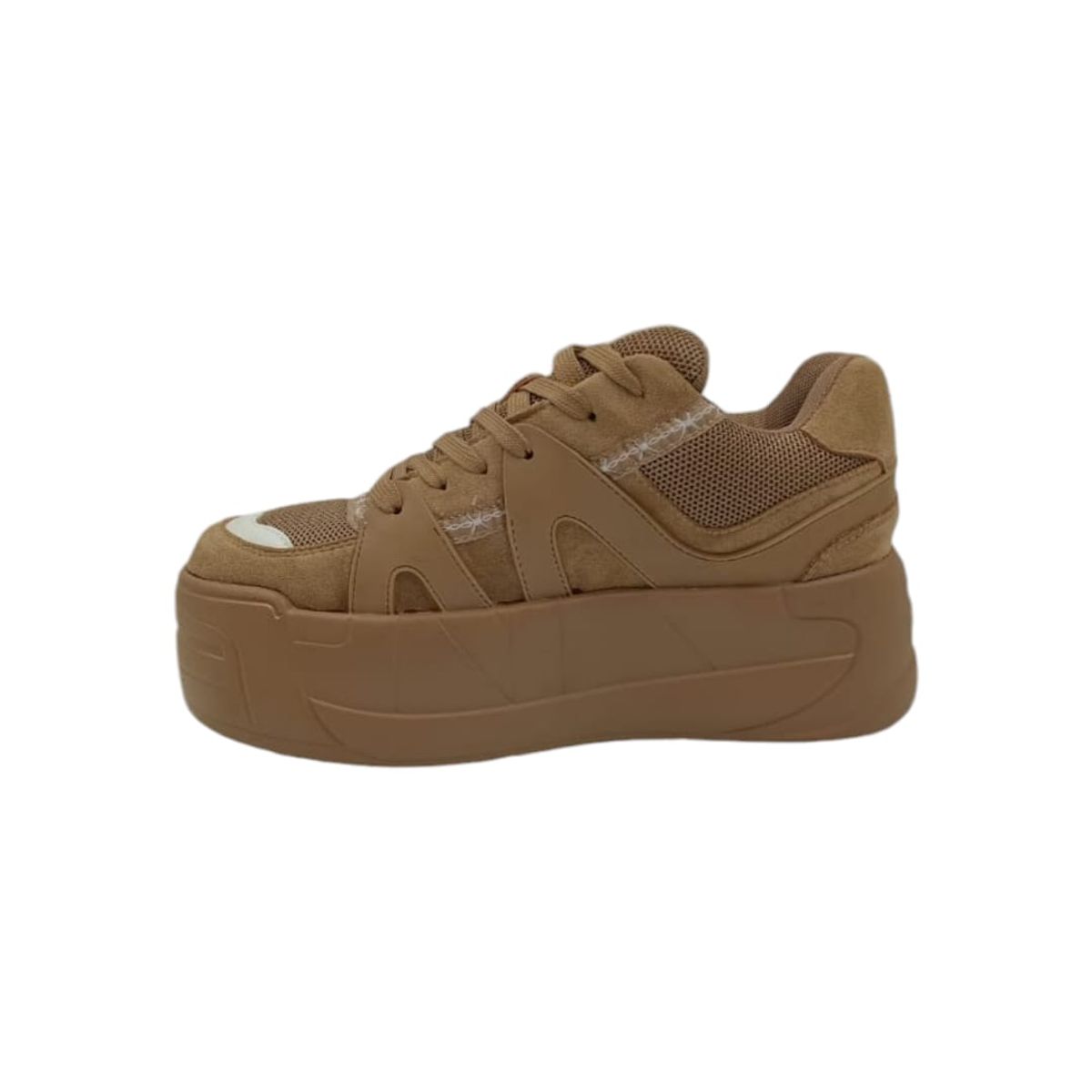 HERIEL - Zapatilla Khaki Plataforma Mujer