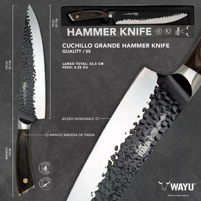 WAYU - Cuchillo Hammer Grande Wayu Color Negro