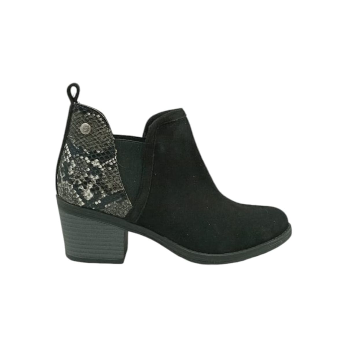 HERIEL - Botín Negro Print Mujer