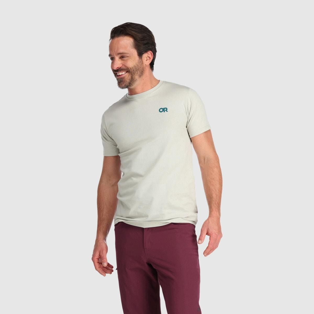 OUTDOOR RESEARCH - Polera Outdoor Research Lockup Back Logo Gris