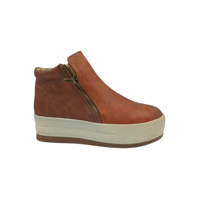 HERIEL - Botín Camel Plataforma Mujer.