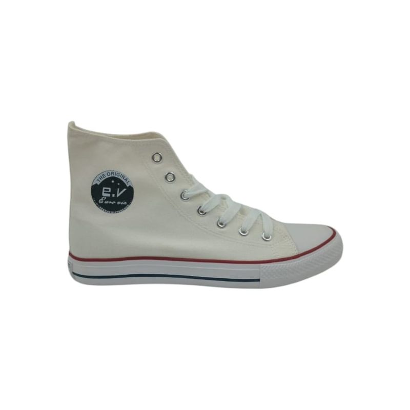 HERIEL - Zapatilla Blanca Textil Mujer.