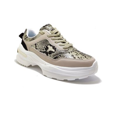 Imagen 2 del producto Zapatilla Lucia Beige Snake Gold - MININAS