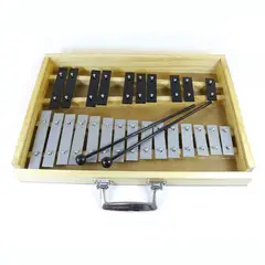 ALAGUEZ - Metalófono 25 Notas GrisNegro Caja Madera