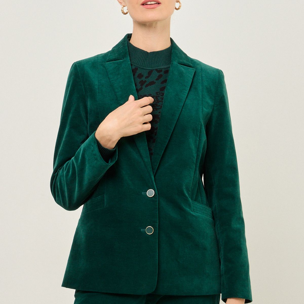 MA GRIFFE - Blazer Verde Musgo Mujer Magriffe